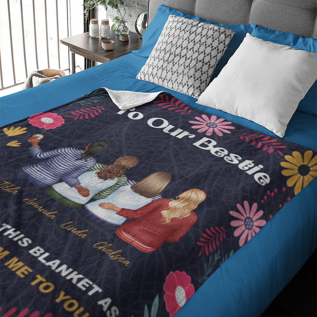 Custom Christmas Best Friend Blanket with Personalized Touch | Arctic Fleece Blanket